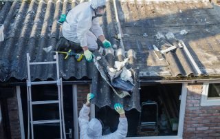 Asbesto en la construcción en una obra